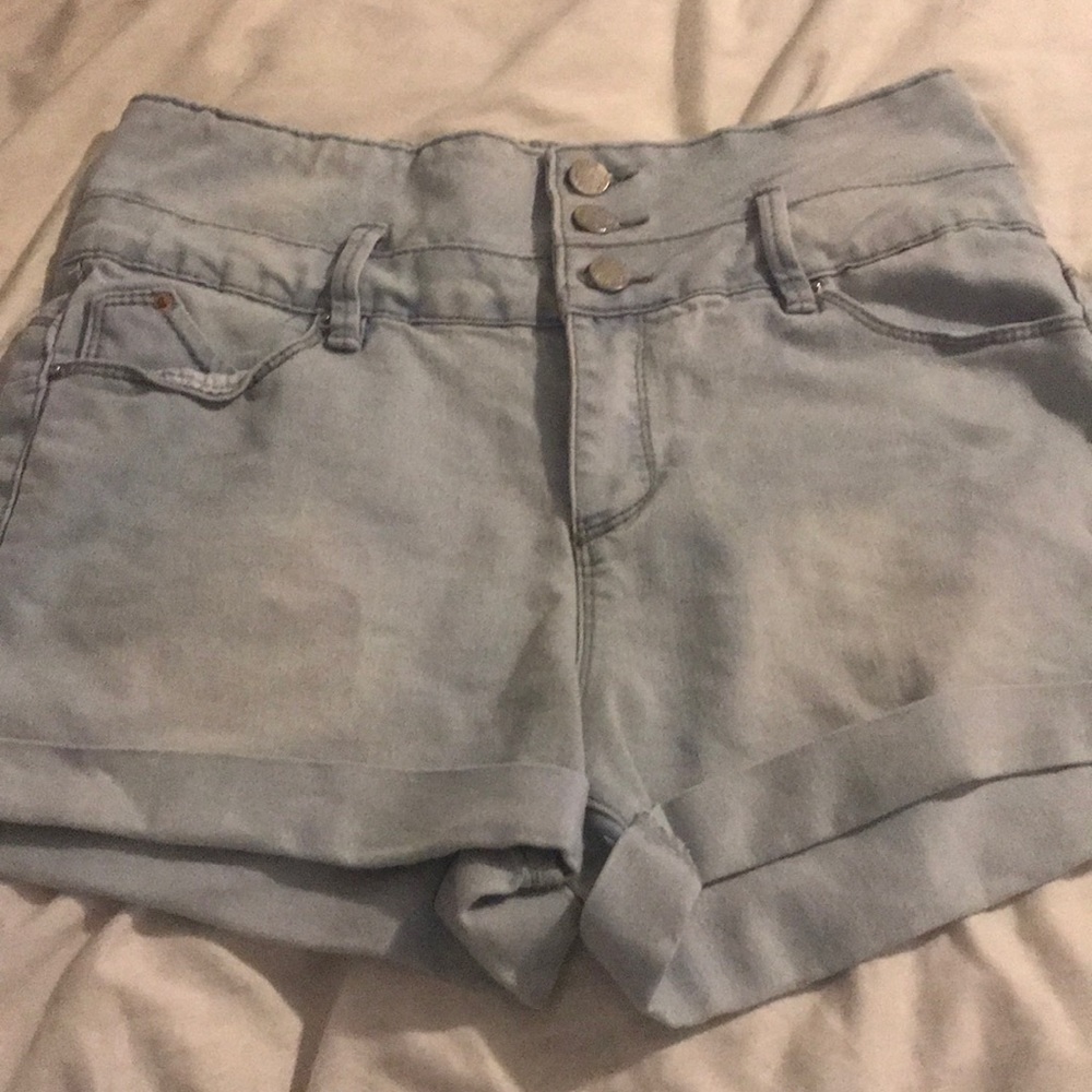 High waist jean shorts